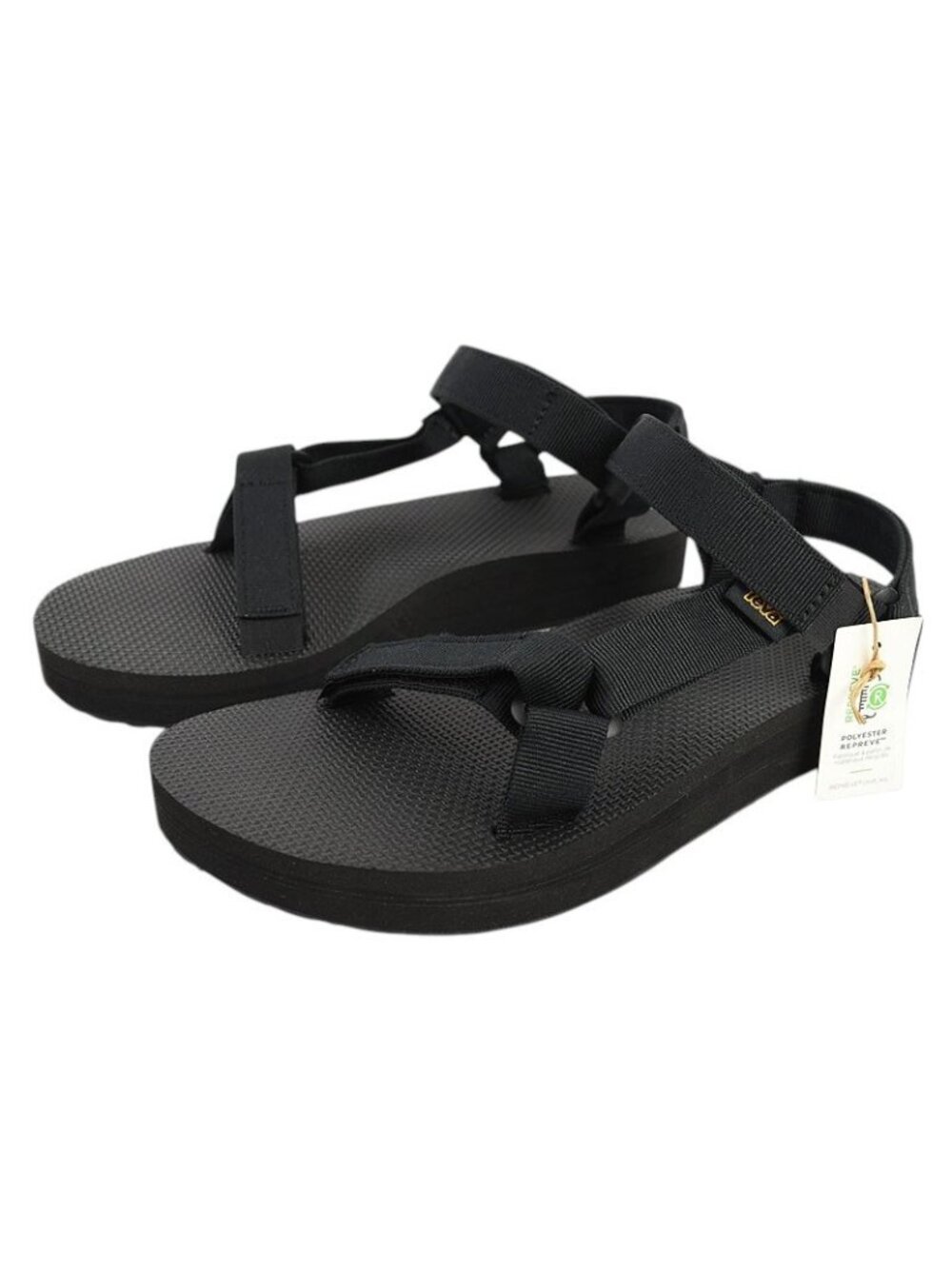 TEVA Womens Blackout Low Flatform Platform Strappy Sandal 9 NEW